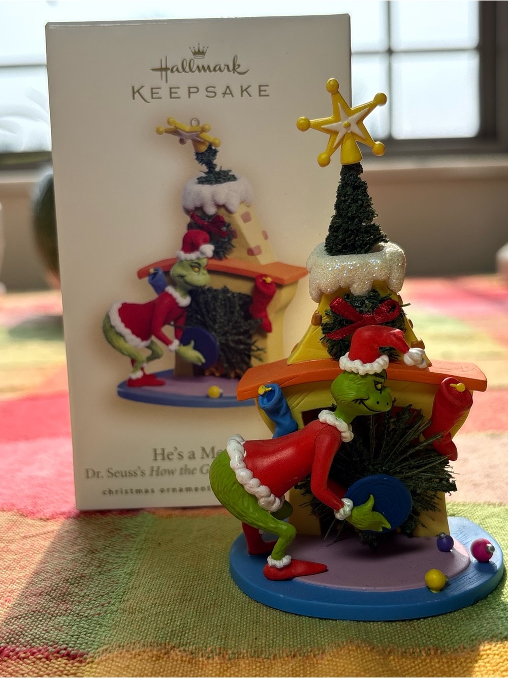 Hallmark Keepsake Dr. Seuss The Grinch 'He's a Mean One' Ornament - Red & Green